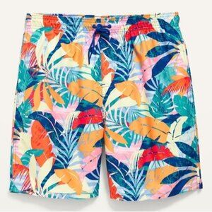 3/$20 Old Navy Tropical Swim Trunks Boys L 10 12 Hawaiian Bathing Suit Shorts